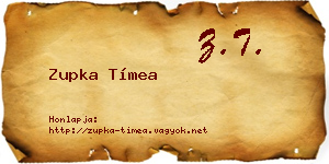 Zupka Tímea névjegykártya