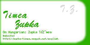 timea zupka business card